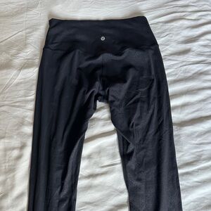 Lululemon Align Cropped Legging 21in Inseam - size 12 - black & gray snake print